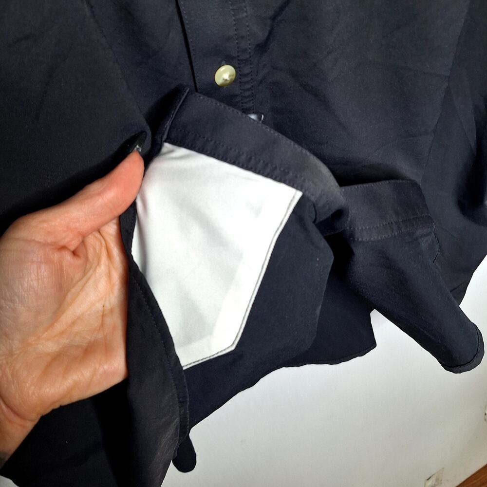 Poncho The Original Short Sleeve Shirt L Regular Fit Burnt End Outdoor Fishing - Picture 5 of 9